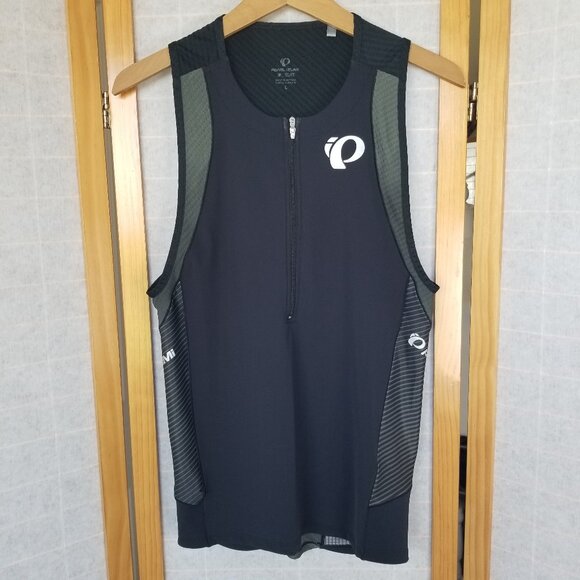 Men's Pearl Izumi Elite Performance Tank Triathlon Half Zip Shirt Size Large - Picture 1 of 7